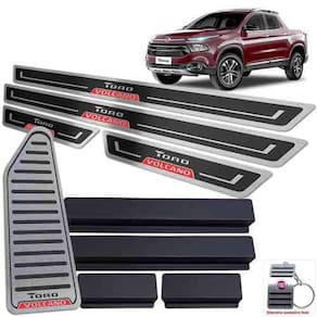 Soleira Vinil + Descanso Fiat Toro Volcano 2016 a 2021 Preto