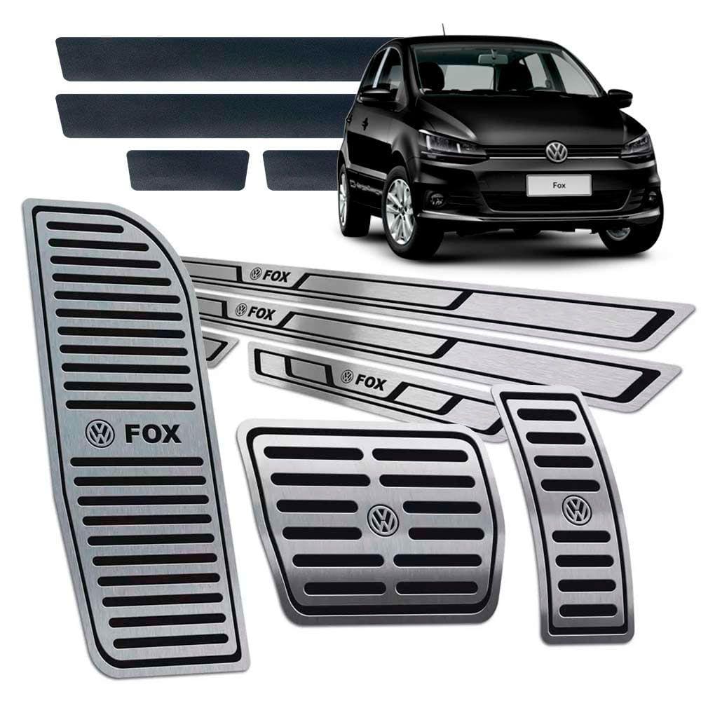 Pedaleiras + Descanso + Soleiras Fox 2014/2020 Aut Preto