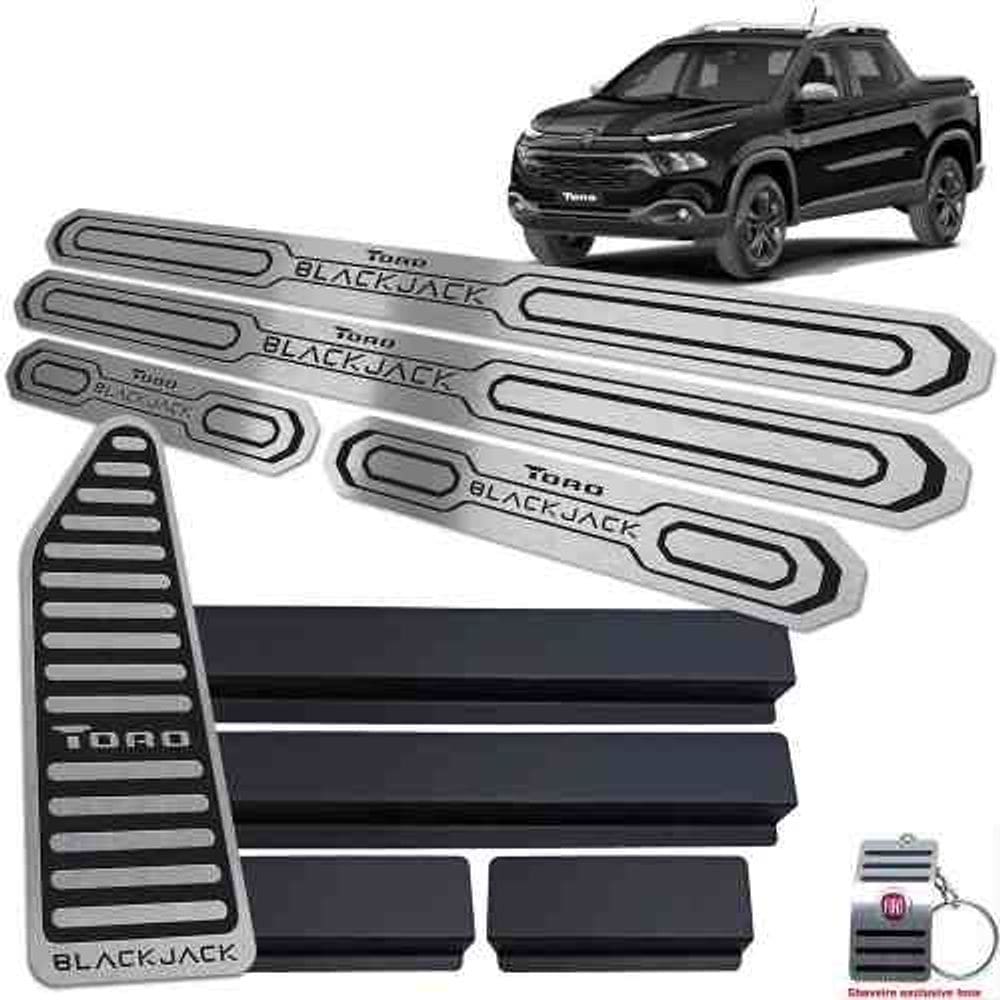 Soleiras Com Vinil E Descanso Fiat Toro Blackjack Preto BR