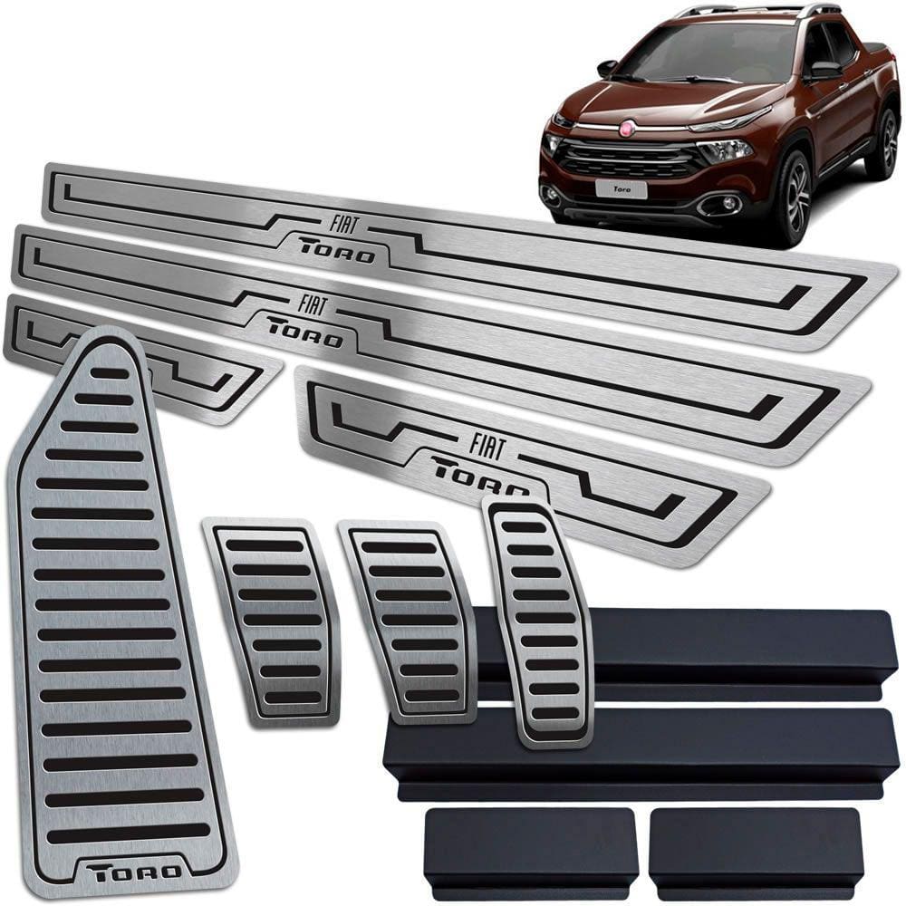 Pedaleira Manual Soleira Descanso Preto Fiat Toro 2016 2021