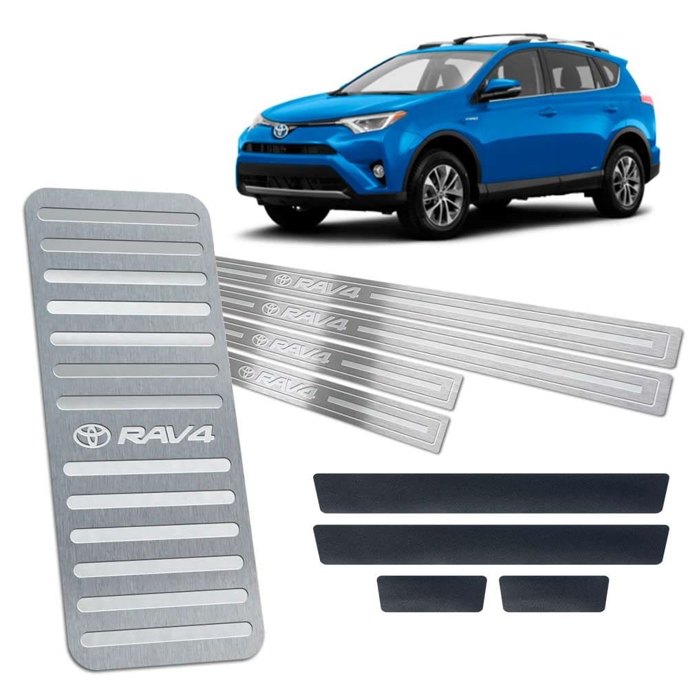 Descanso + Soleira + Vinil Toyota Rav4 2013/2019 Prata