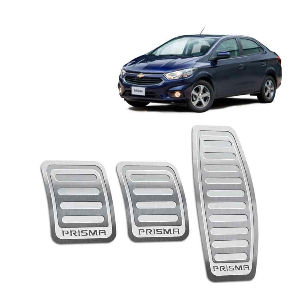 Pedaleiras Chevrolet Prisma 2013/2019 Manual Prata