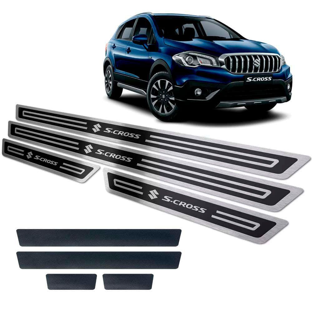 Soleiras Suzuki S-cross 2017/2019 + Vinil Preto Relevo