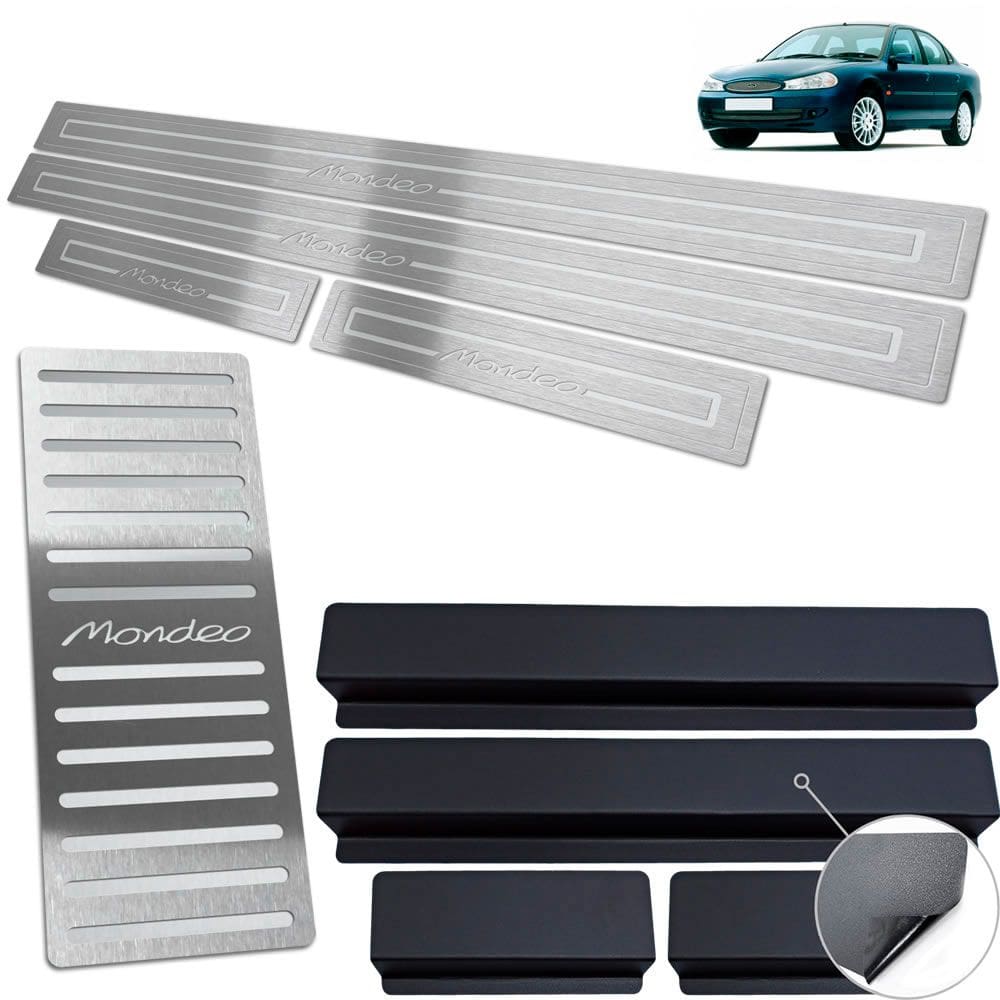 Descanso Soleira Ford Mondeo 1993 A 2007 Prata Baixo Relevo