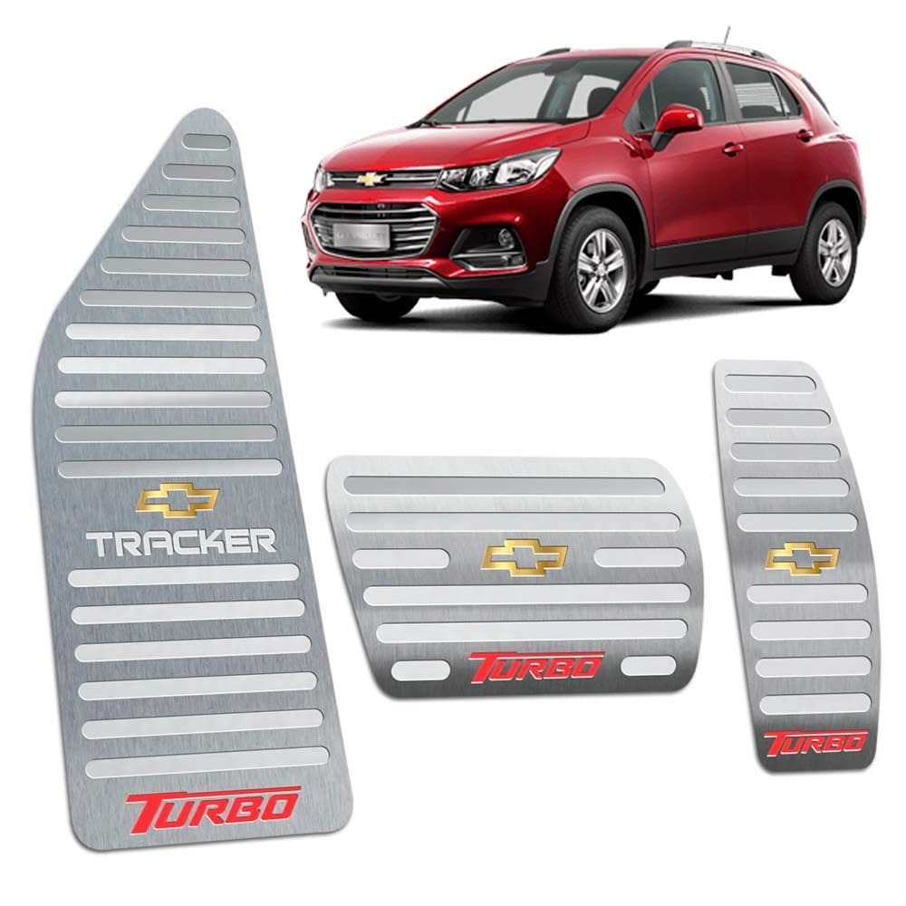 Descanso + Pedaleiras Tracker Turbo 2016/2019 Prata