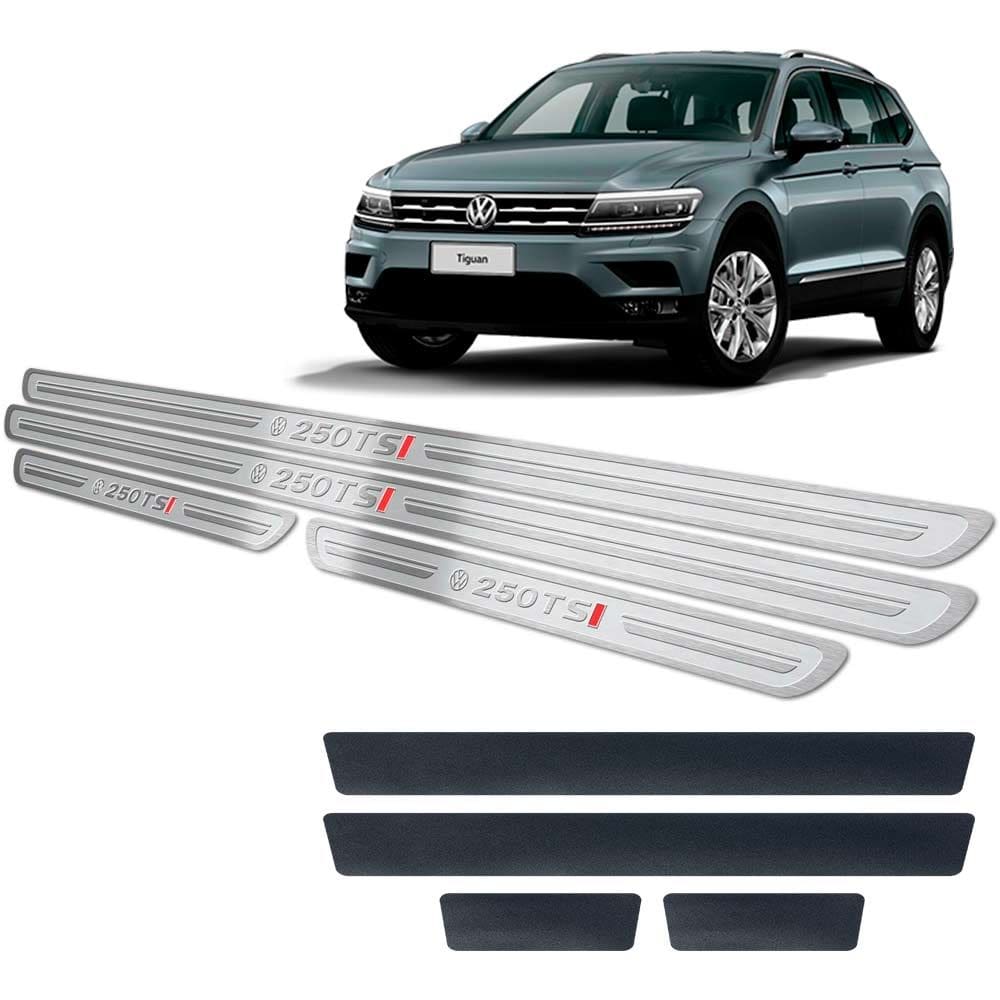Soleira Alto Relevo + Vinil Tiguan 250 Tsi 2018/2020 Prata