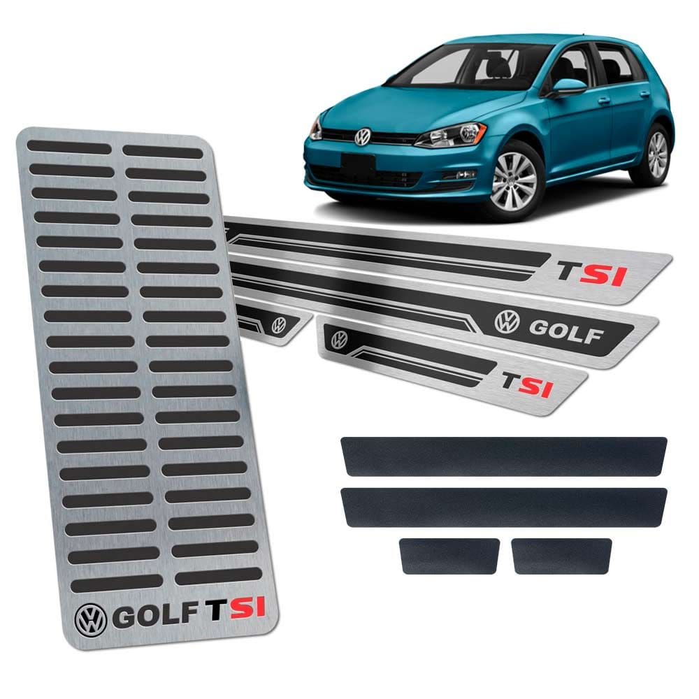 Descanso + Soleira Relevo Vinil Golf Tsi 2014/2019 SI Preto