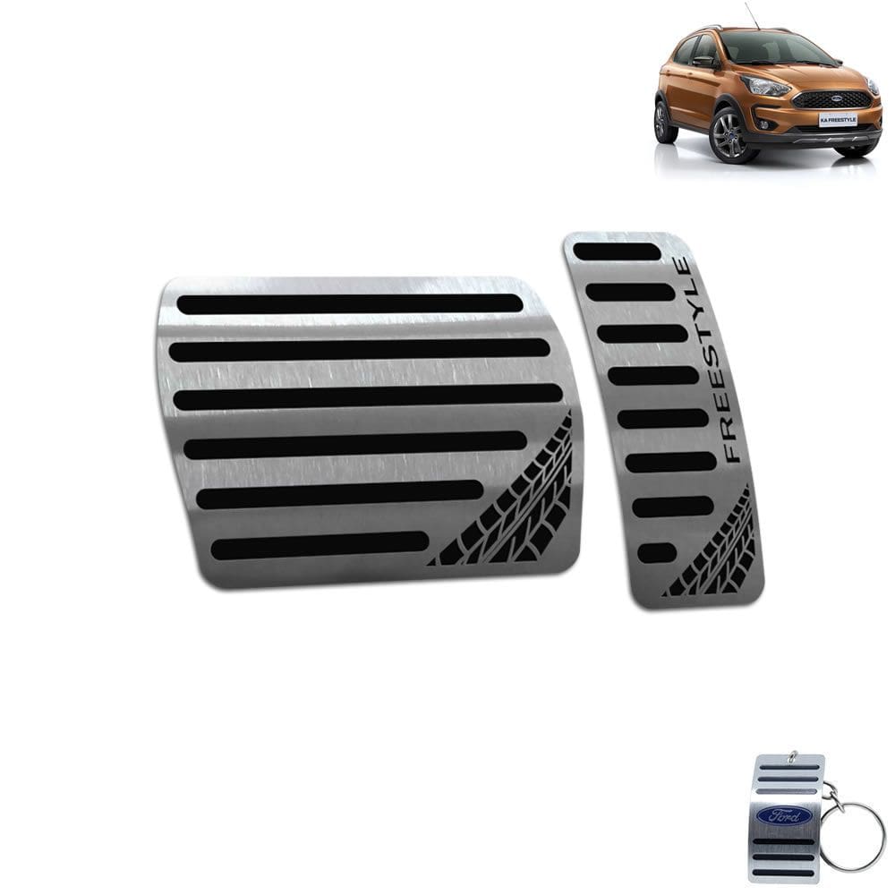 Pedaleira Automático Aço Inox Ford Ka Freestyle Preto