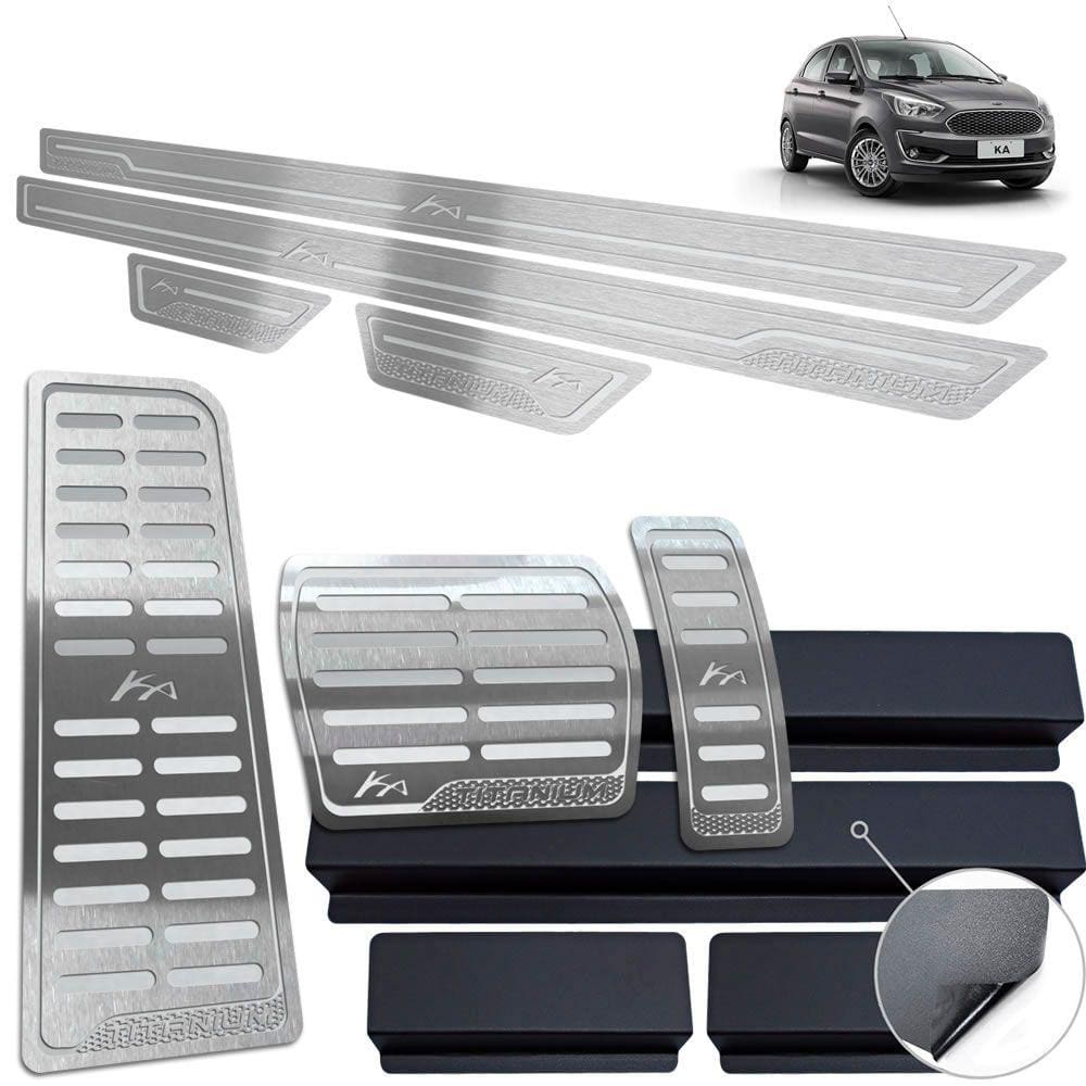 Pedaleira Soleira Descanso Prata Inox Ford Ka Titanium