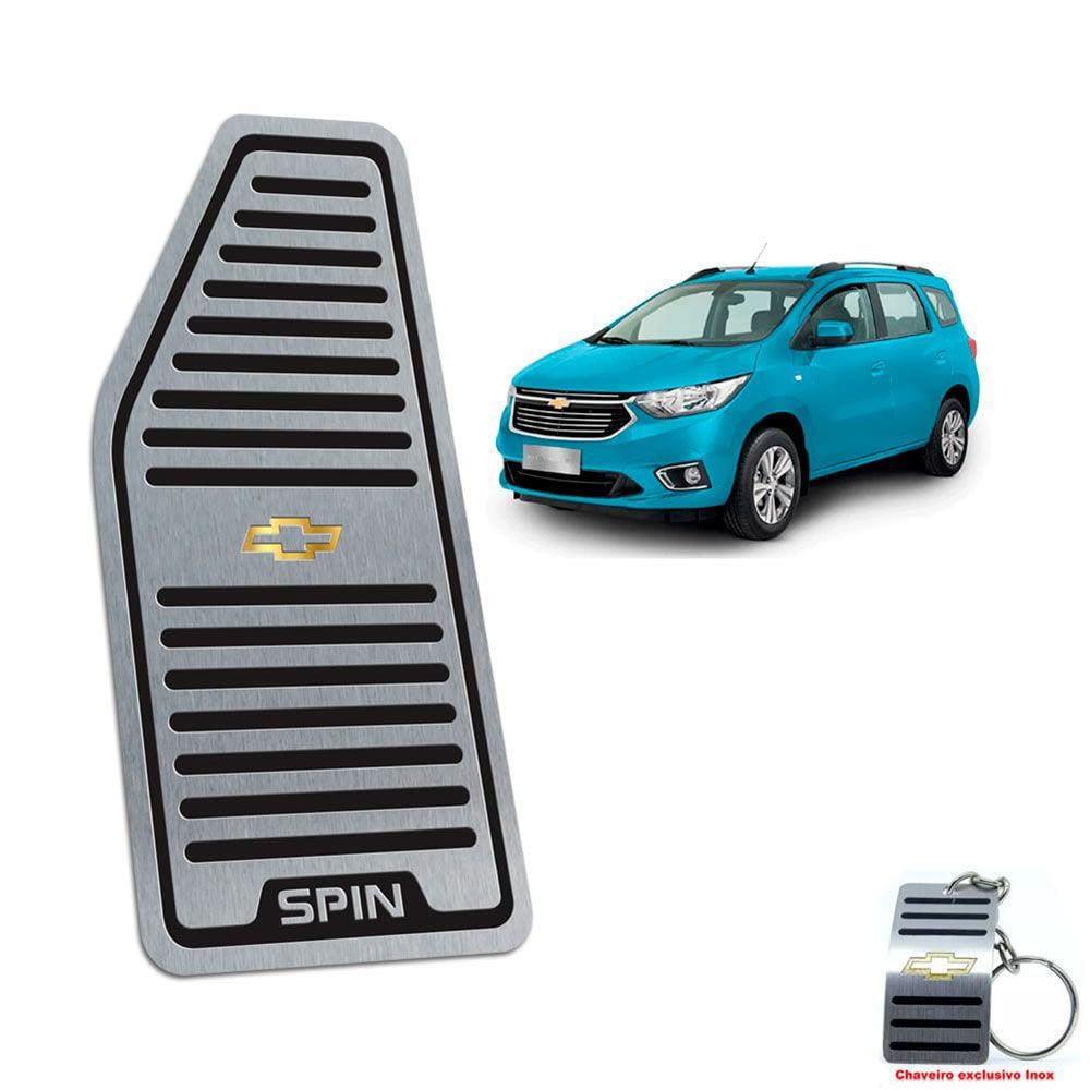 Descanso De Pé Chevrolet Spin Aço Inox Preto