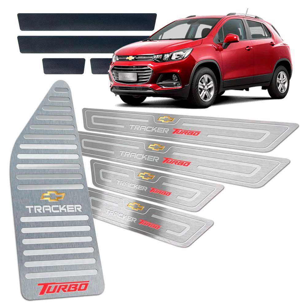 Descanso Soleira + Vinil Tracker Turbo 2016/2019 Prata