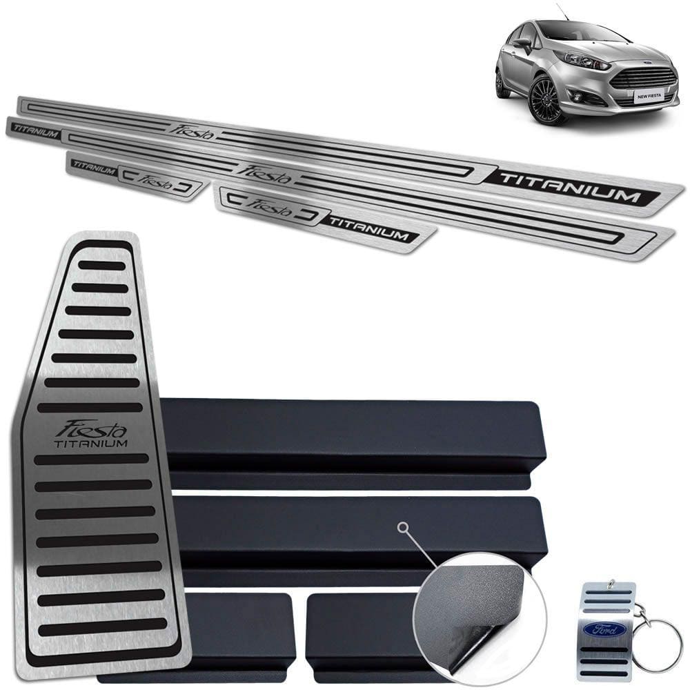 Soleira + Descanso Preto New Fiesta Titanium 2014 A 2019