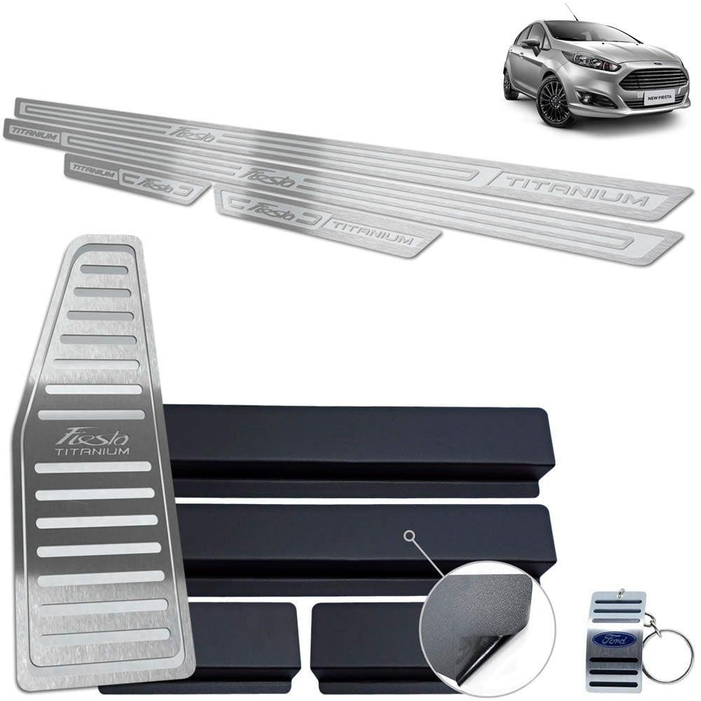 Descanso Soleira New Fiesta Titanium 2014 A 2019 Prata