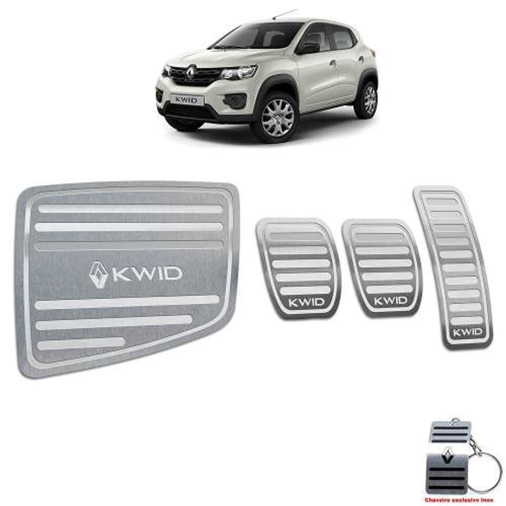 Descanso + Pedaleira Kwid 2018/2020 Manual Prata