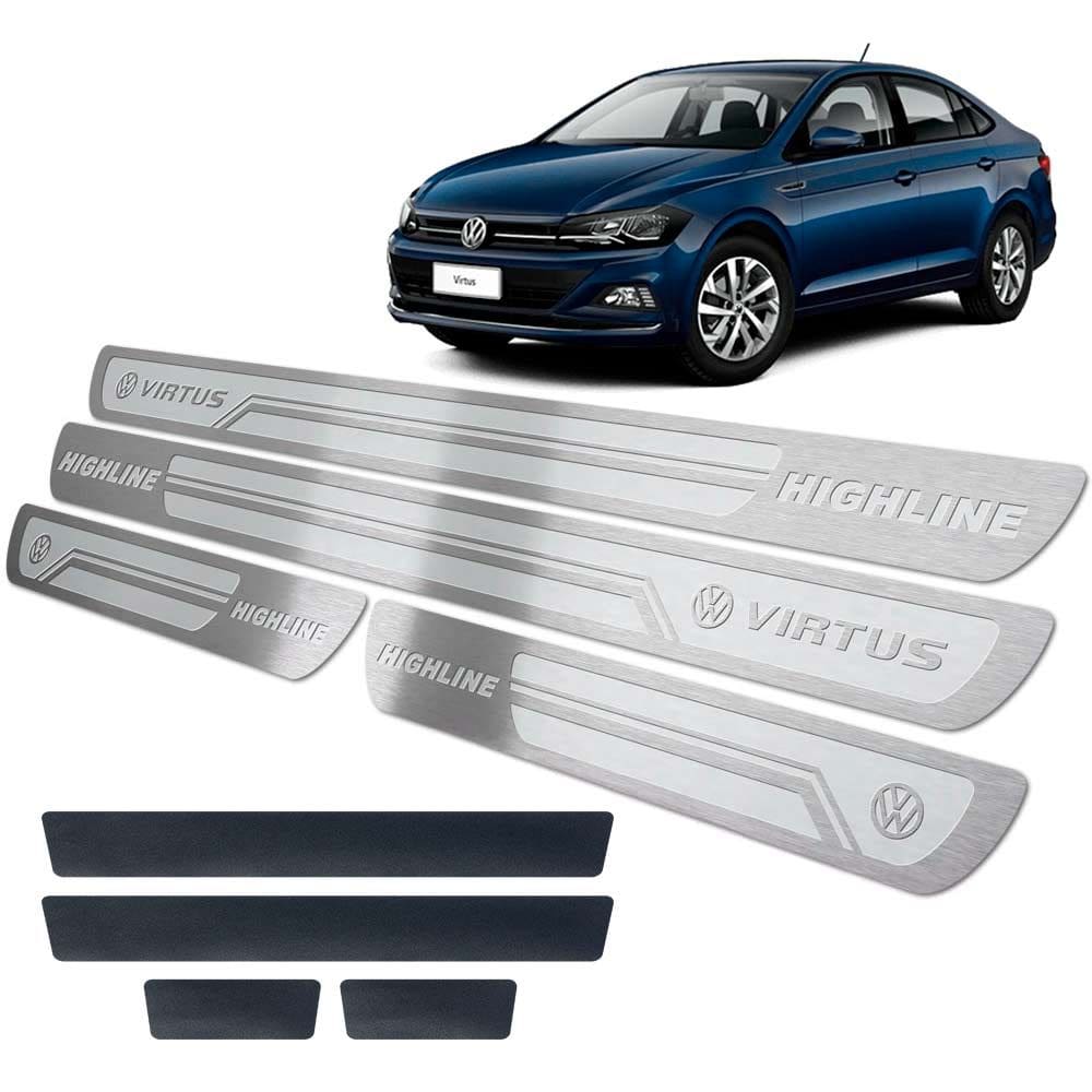 Soleira Alto Relevo Virtus Highline 2018/2020 + Vinil Prata
