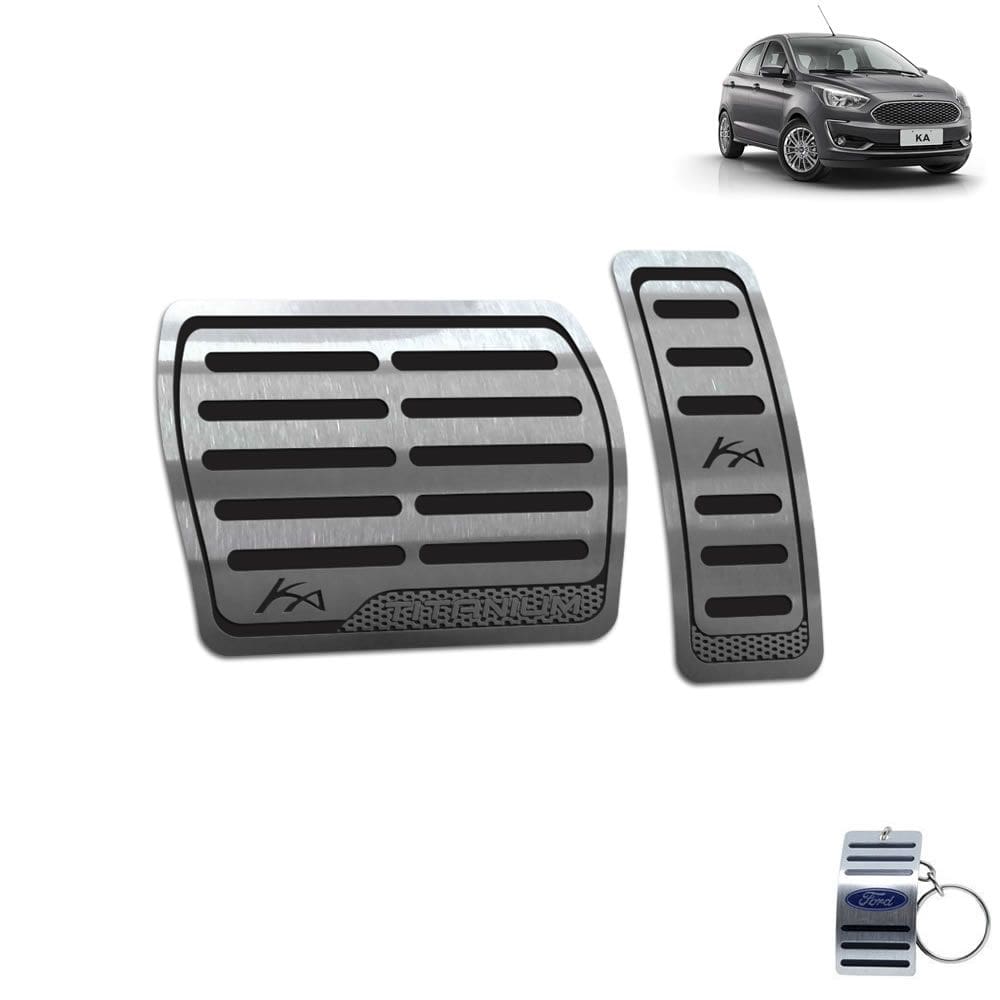 Pedaleira Automático Aço Inox Ford Ka Titanium Preto