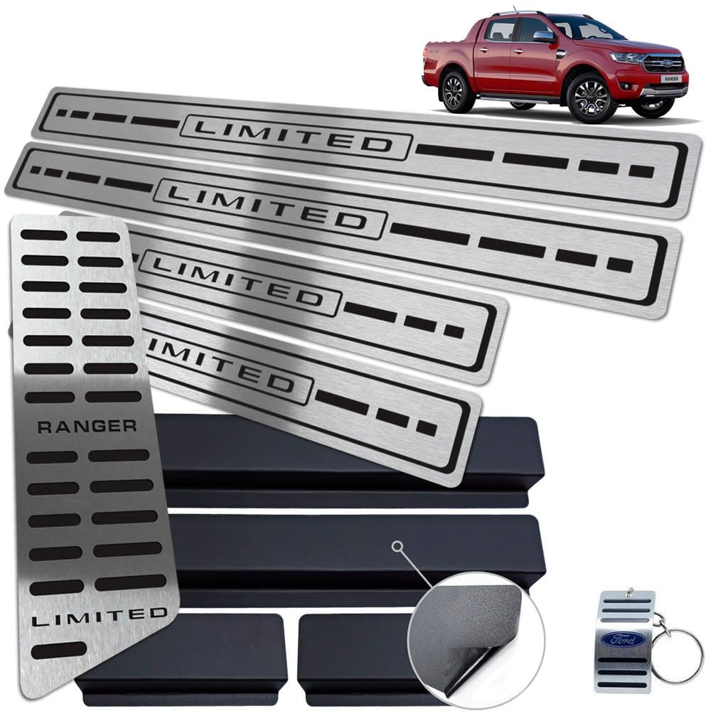 Descanso Soleira Ranger Limited 2017 2020 Preto Baixo Relevo