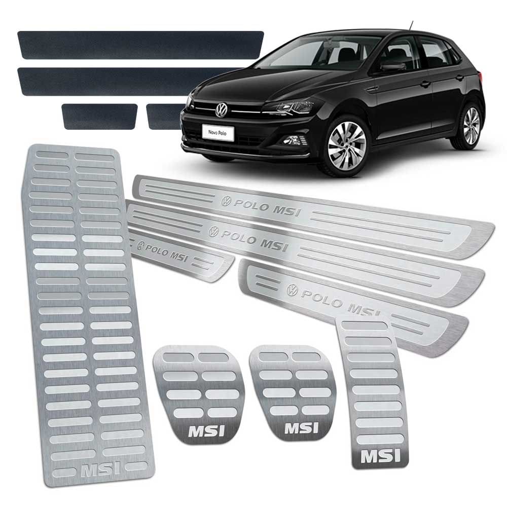 Descanso Pedaleira Soleira Polo Msi 2018 2019 Manual Prata +