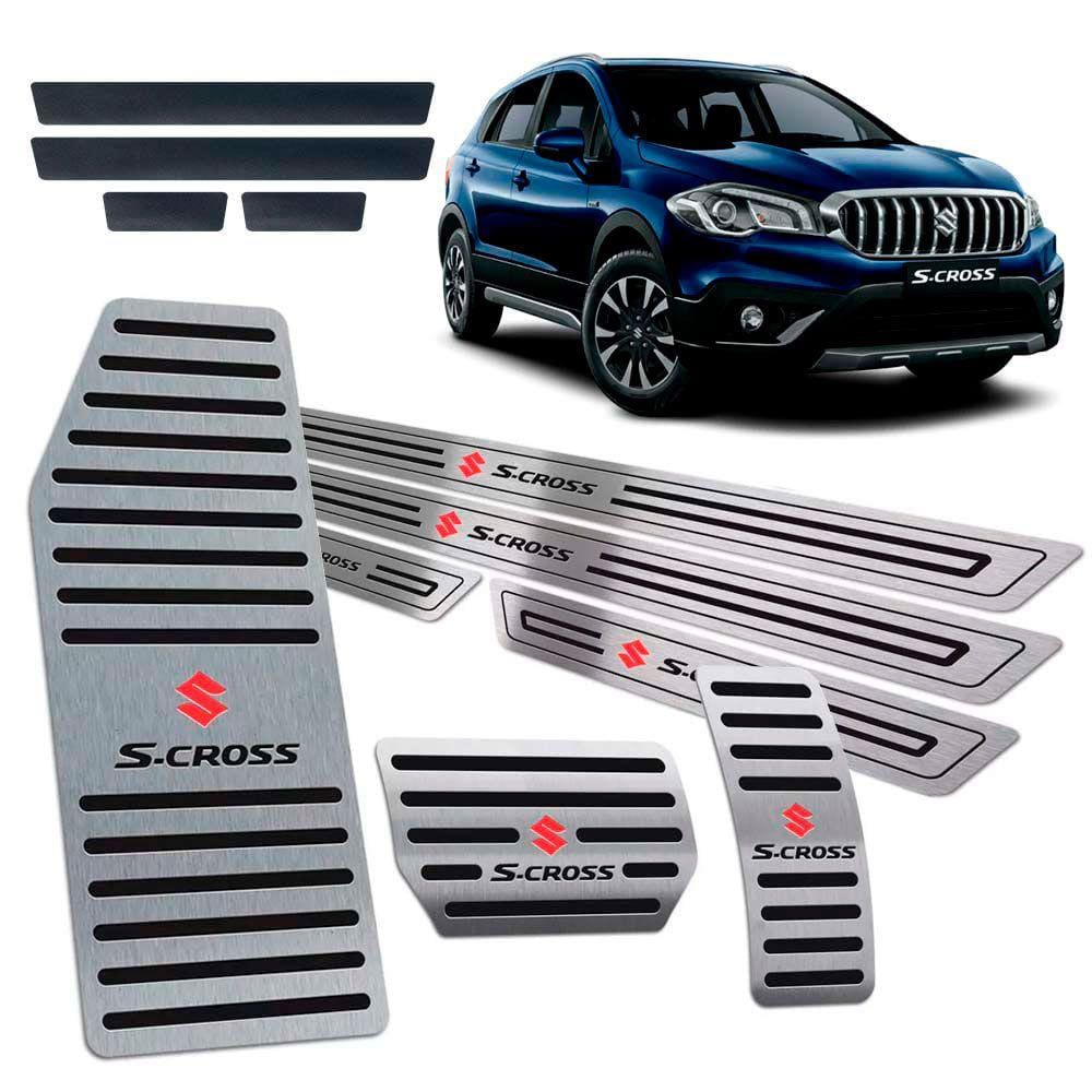 Suzuki S-cross 2017/2019 Soleira Pedaleira Descanso Preto