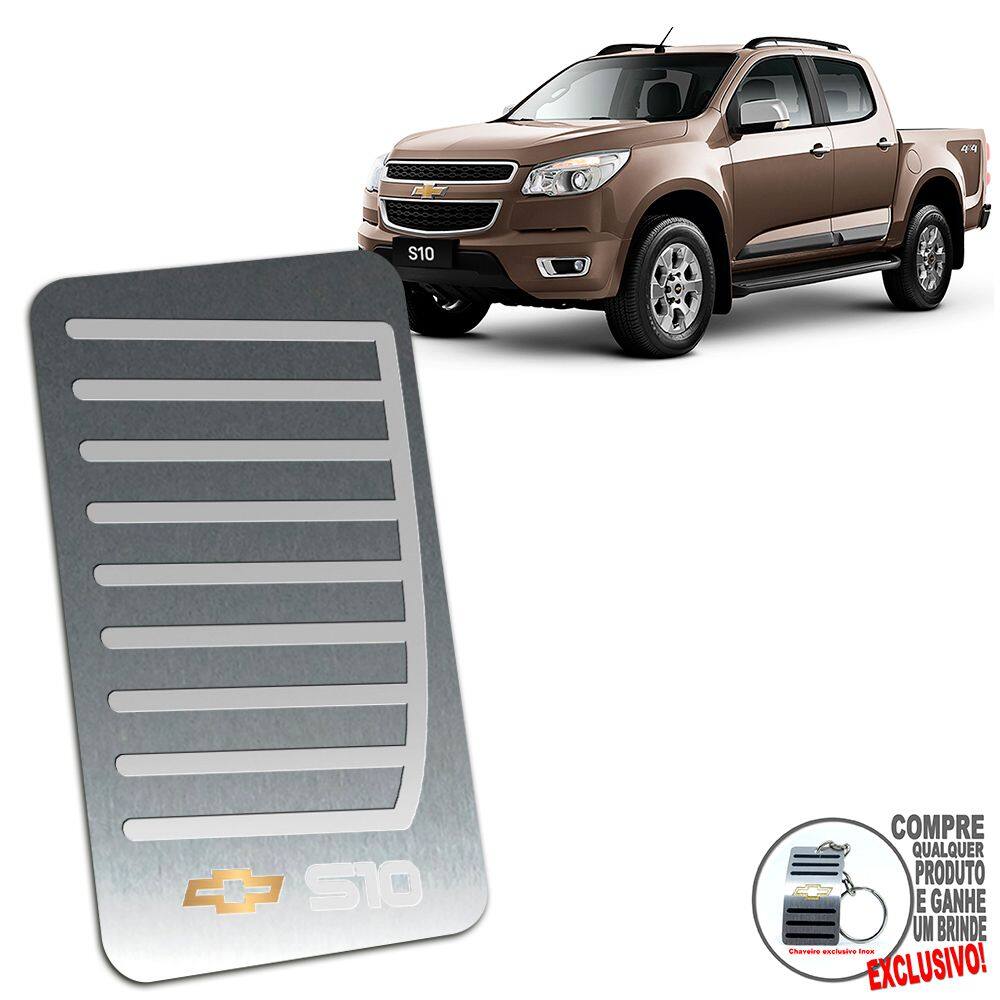 Descanso De Pé Aço Inox Prata Chevrolet S10 2012 / 2016