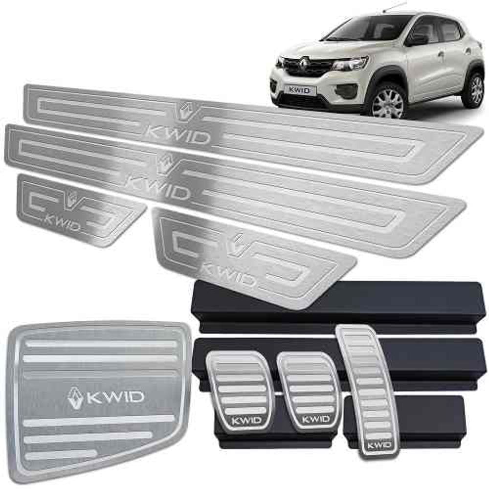 Soleira Pedaleira Descanso Kwid 2018/2020 Prata Baixo Relevo