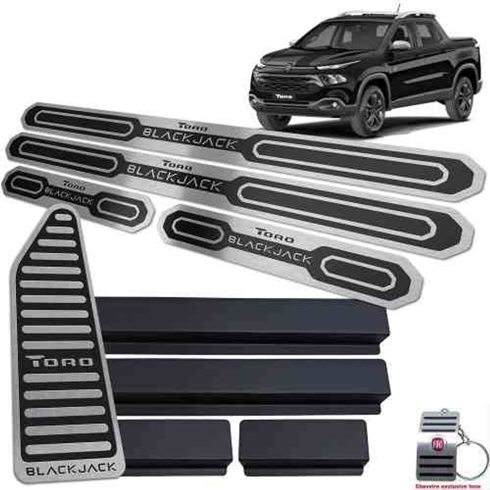 Soleiras Com Vinil E Descanso Fiat Toro Blackjack Preto AR