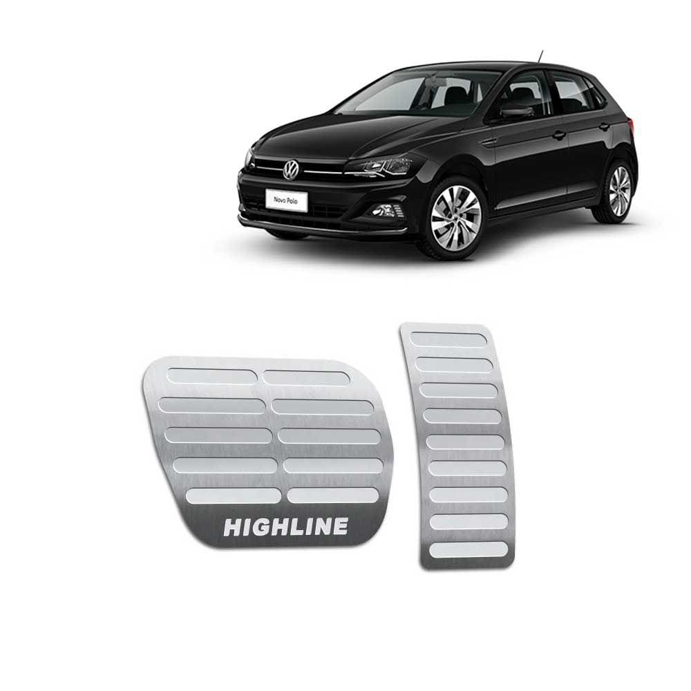 Pedaleiras Polo Highline 2018 2019 em Aço Inox Prata