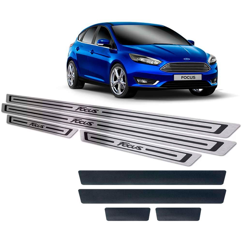Soleira Focus 2014/2018 Preto Baixo Relevo + Vinil