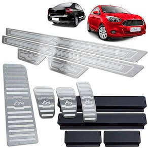 Pedaleira Manual Descanso Soleira Ford Ka 2014/2020 Prata