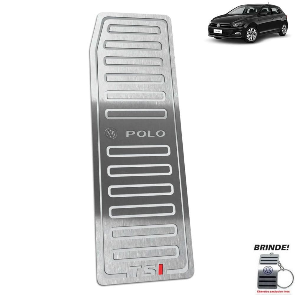 Descanso De Pé Em Aço Inox Polo Tsi 2018 2019 2020 Prata