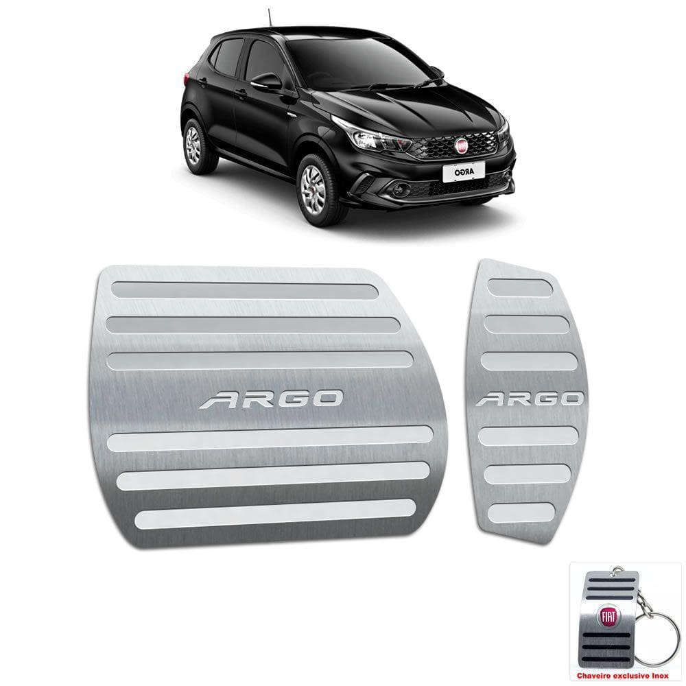 Pedaleiras Em Inox Fiat Argo Automático Prata