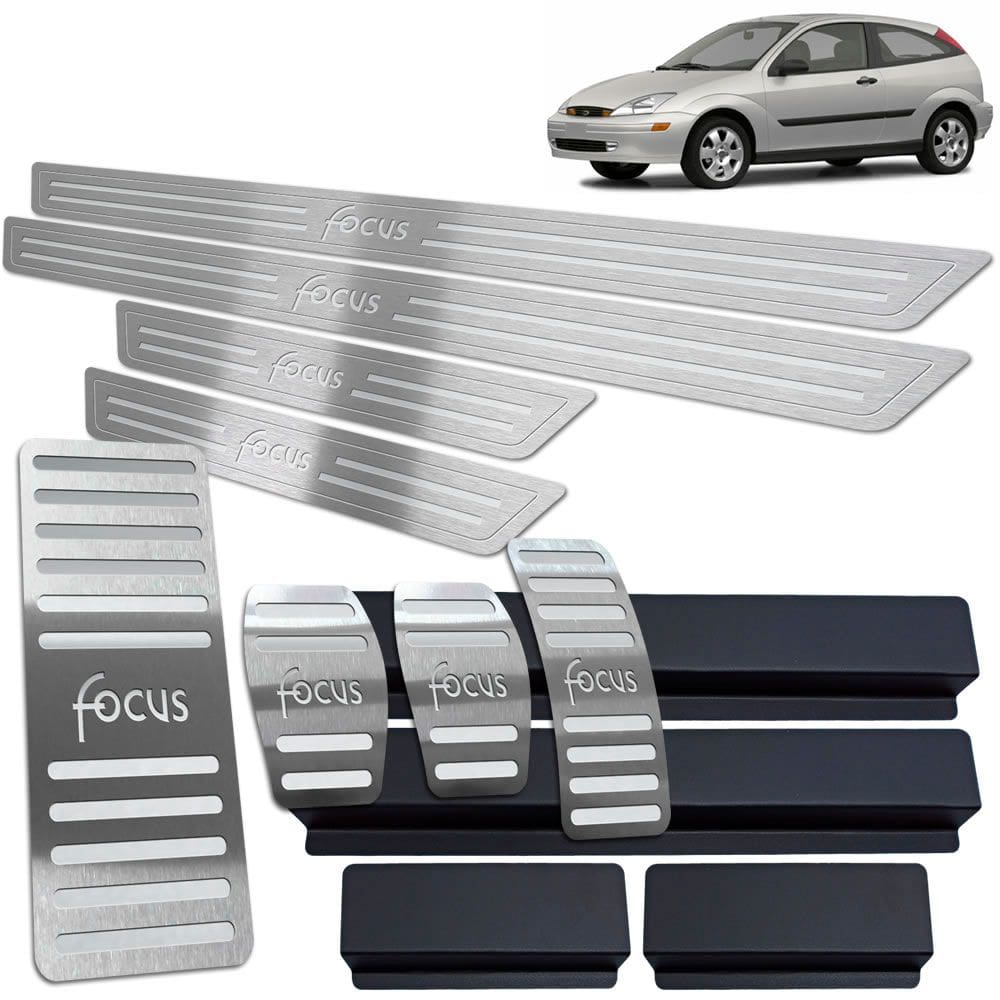 Soleira Descanso Pedaleira Ford Focus 2000 A 2008 Prata
