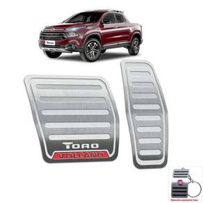 Pedaleiras Em Aço Inox Fiat Toro Volcano 2016 A 2021 Prata