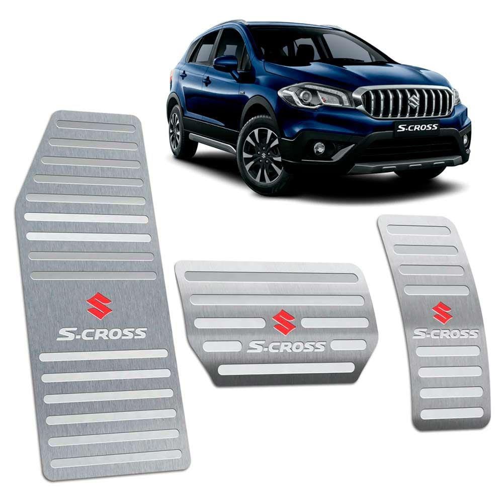 Descanso + Pedaleira Suzuki S-cross 2017/2019 Prata