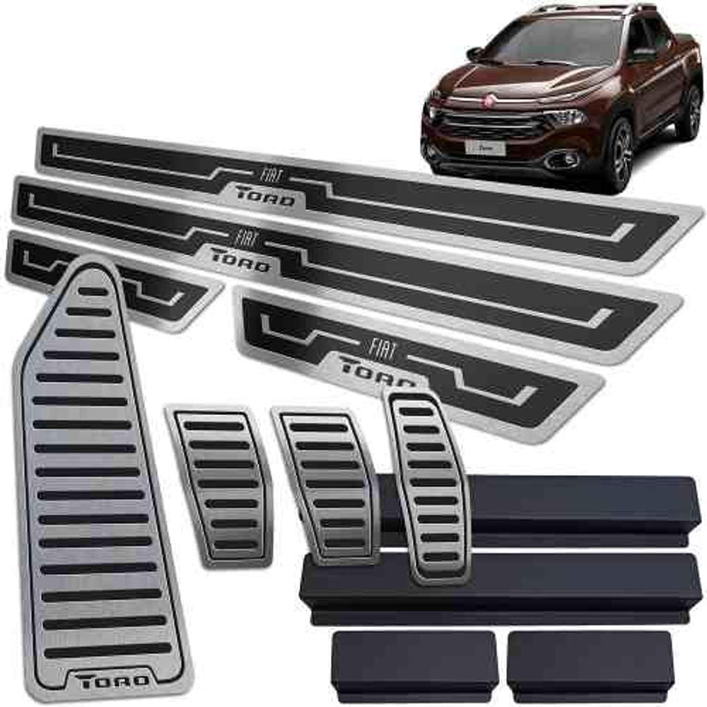 Descanso Pedaleira Manual Soleira Fiat Toro 2016 2021 Preto