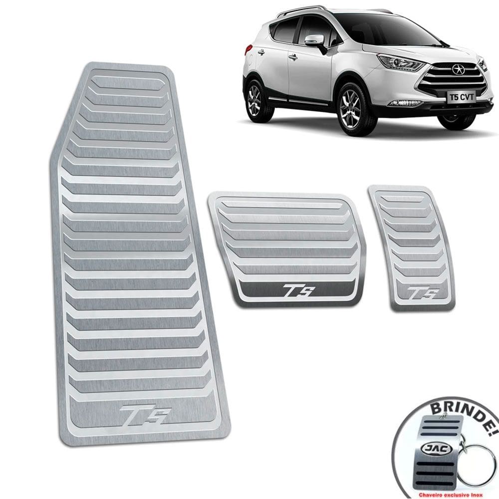 Jac T5 2016 A 2019 Descanso + Pedaleira Automático Prata