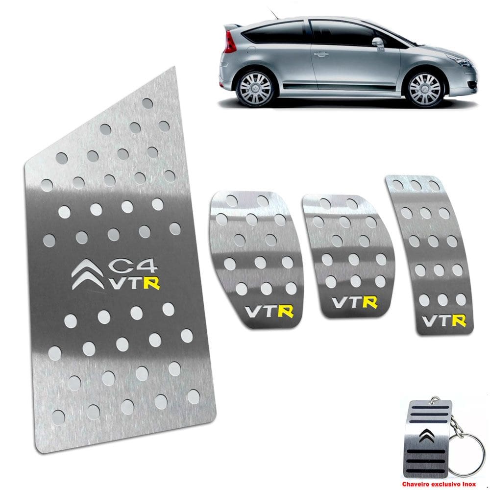 Pedaleira Com Descanso Citroen C4 Vtr 2005 A 2010 Prata