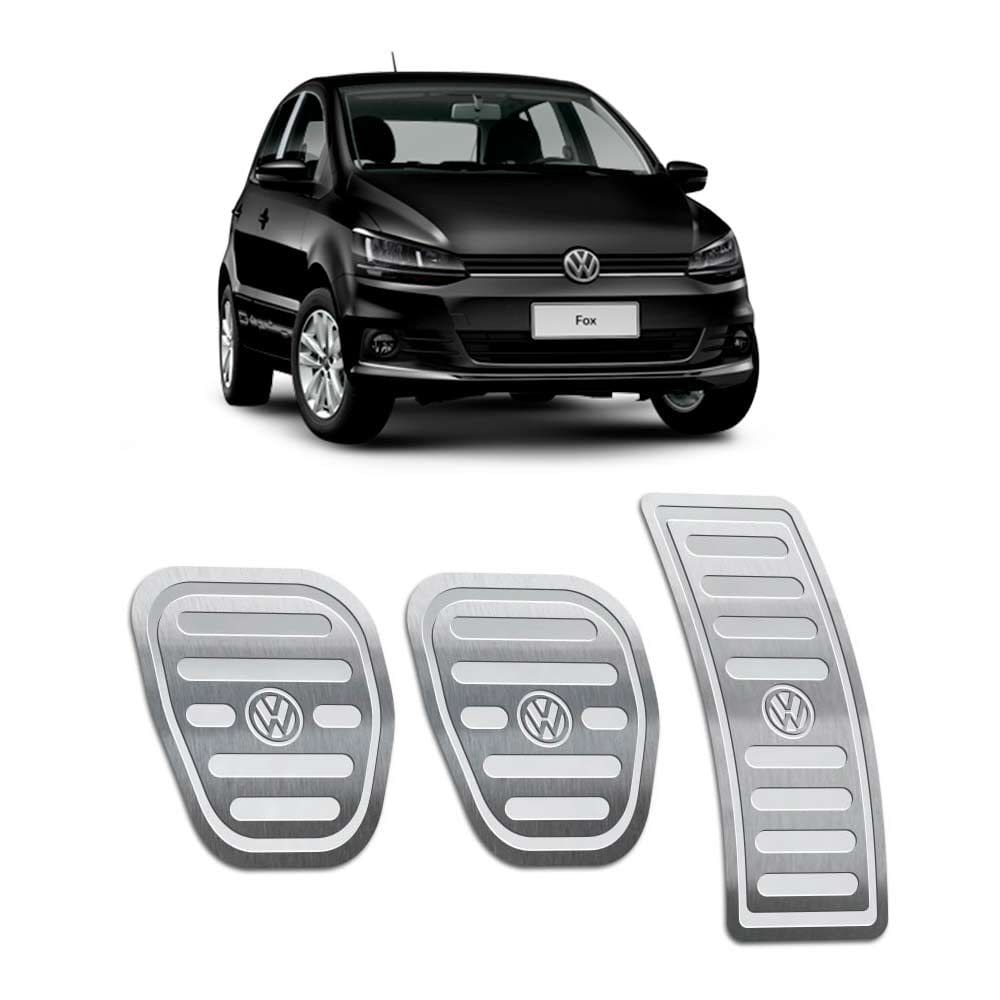 Pedaleiras Fox 2014/2020 Em Aço Inox Manual Prata