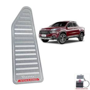 Descanso De Pé Fiat Toro Volcano 2016 A 2021 Aço Inox Prata