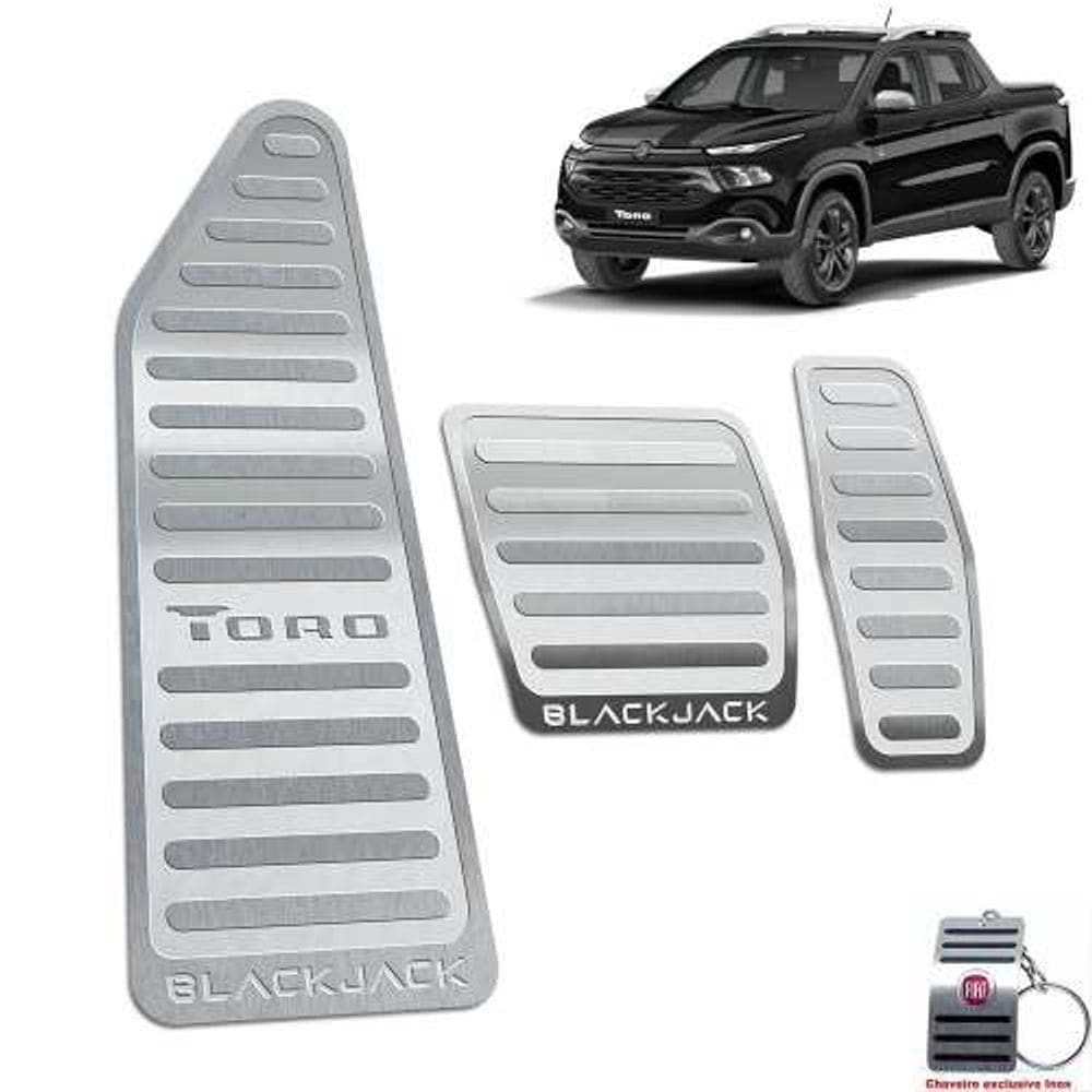 Pedaleiras Com Descanso Fiat Toro Blackjack Prata