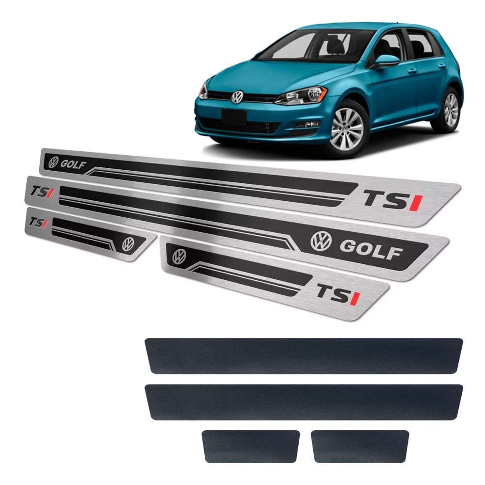 Soleiras Alto Relevo + Vinil Golf Tsi 2014/2019 I Preto
