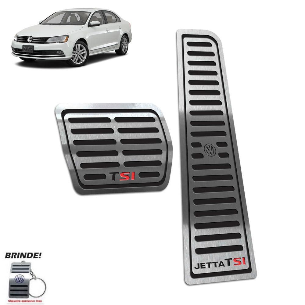 Pedaleira Automático Volkswagen Jetta Tsi Aço Inox Preto SI