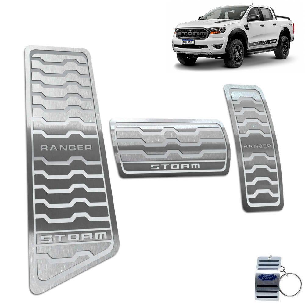 Descanso Pedaleira Automático Soleira Ranger Storm Prata