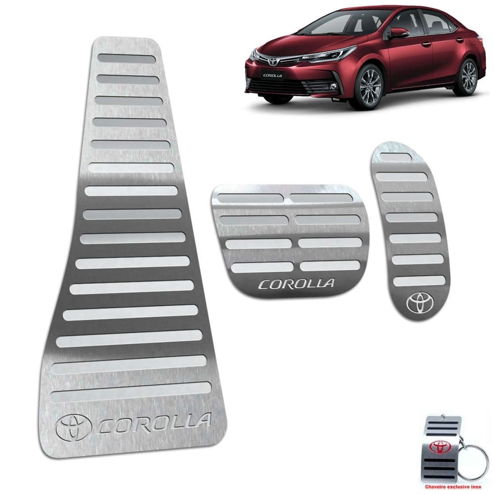 Pedaleira Com Descanso Corolla 2014 A 2019 Automático Prata