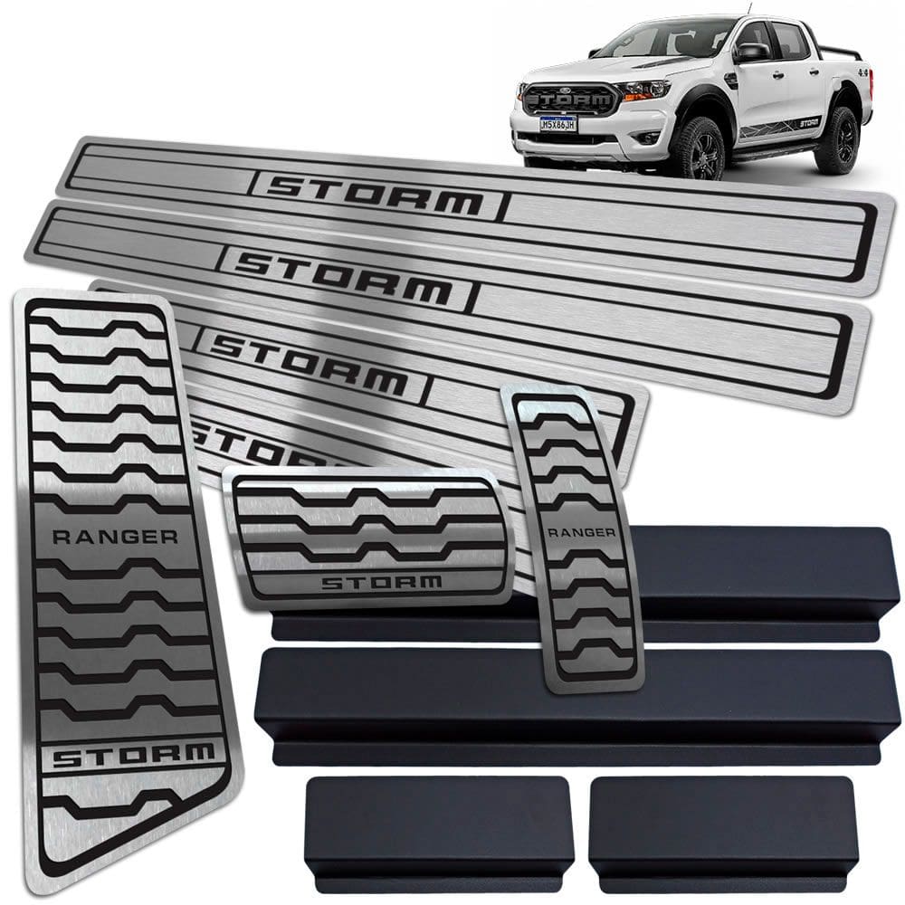 Pedaleira Automático Soleira Descanso Preto Ranger Storm