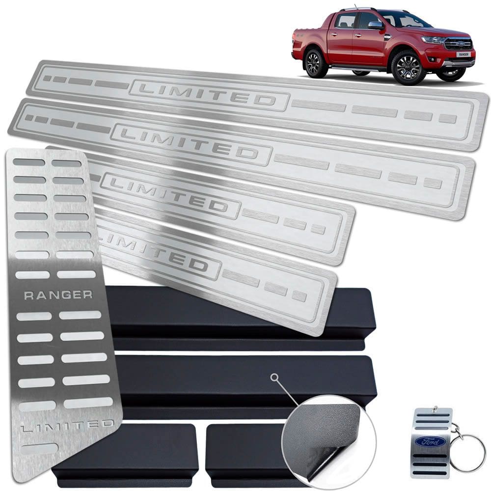 Descanso Soleira Ranger Limited 2017 2020 Prata Alto Relevo