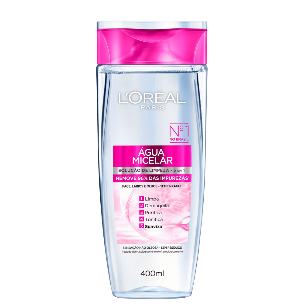 Água Micelar Loréal Paris Dermo Expertise 5 Em 1 400ml