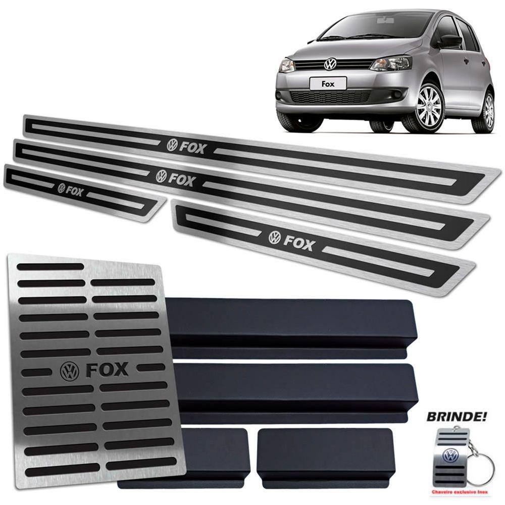 Soleira Com Descanso Aço Inox Fox 2004/2014 Preto