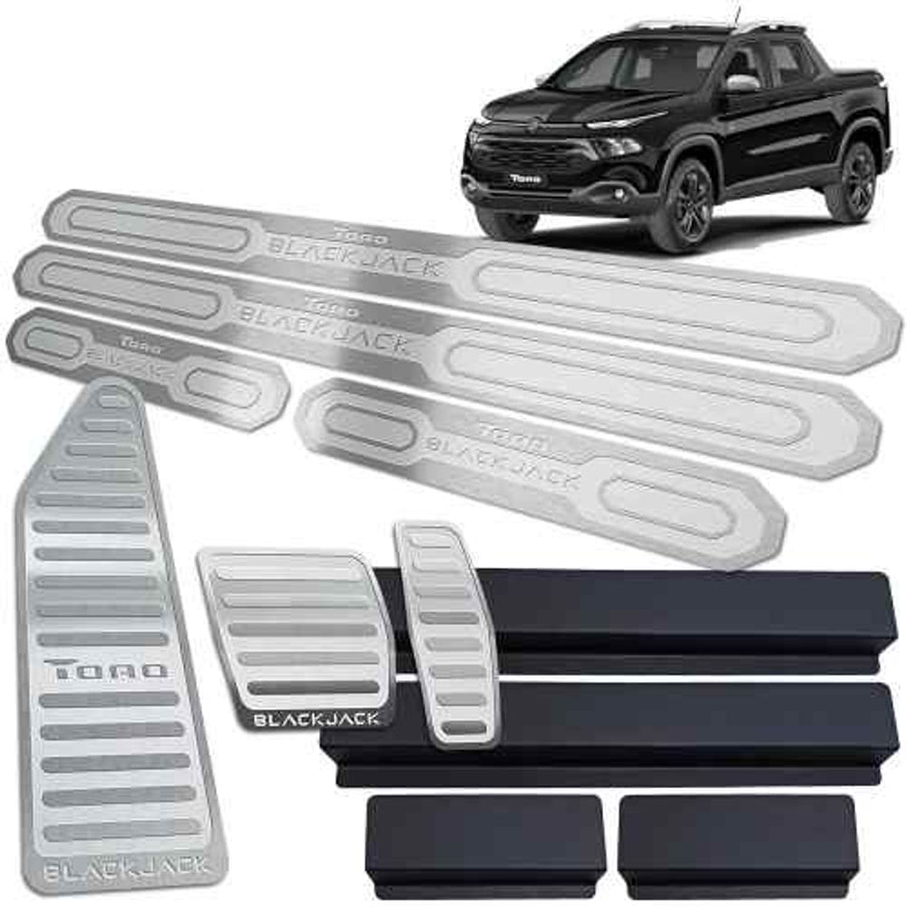 Soleiras Pedaleiras Descanso Fiat Toro Blackjack Prata AR