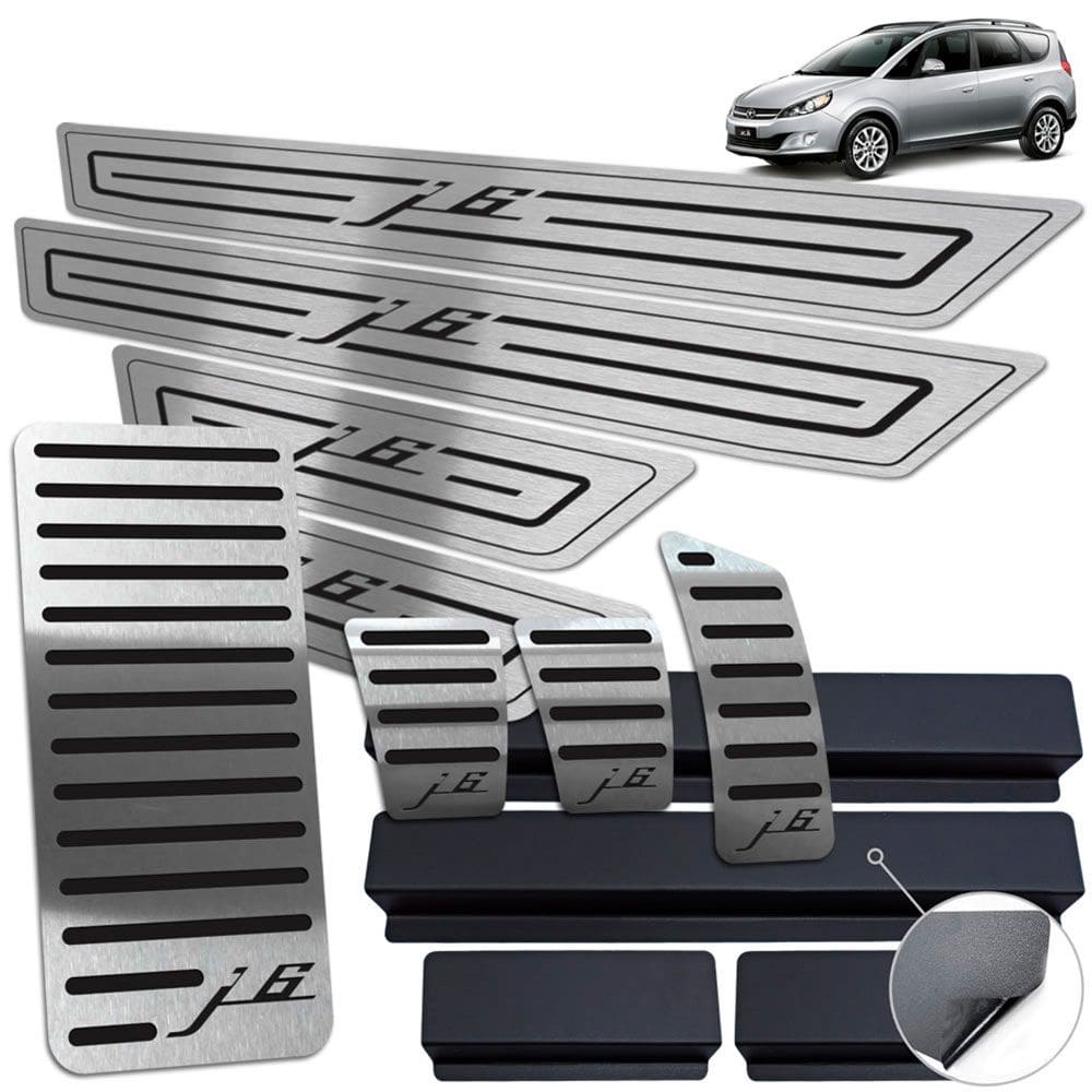 Descanso Soleira Pedaleira Preto Inox Jac J6 2011 A 2016